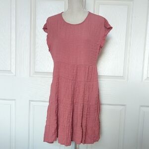 Knox Rose Textured Pink Mini Dress